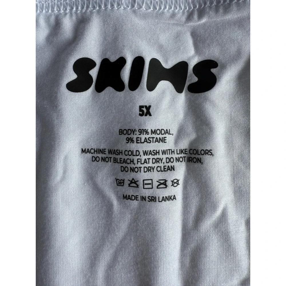 Skims Soft Boxer‎ Briefs Mens Size 5X Chalk White Luxury Loungewear Cozy NWT